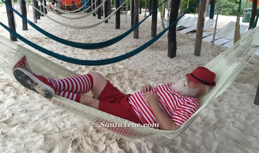 Santa True taking a well earned nap